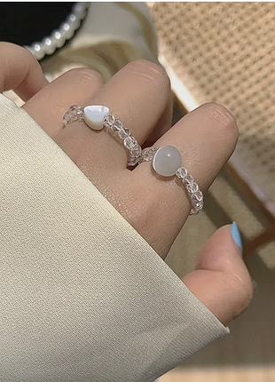 Набор колец из хрустального бисера