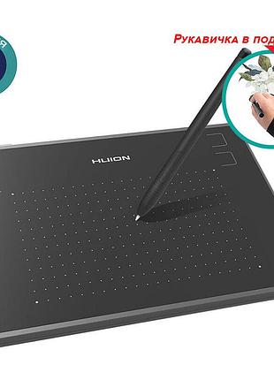 Графический планшет huion inspiroy h430p + перчатка