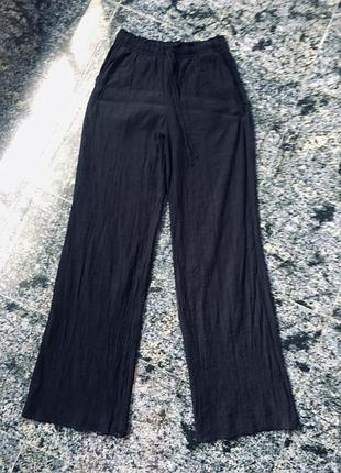 Брюки zara эффект жатый ткань вискоза
