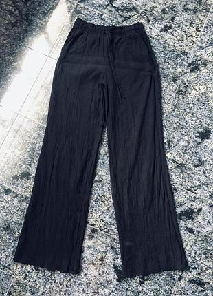 Брюки zara эффект жатый ткань вискоза 6