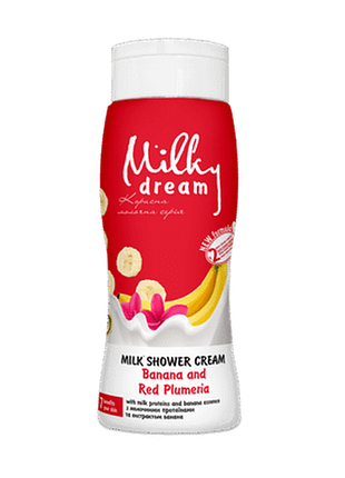 Увлажняющий крем-гель для душа milky dream “банан и красная плюмерия” 300 мл