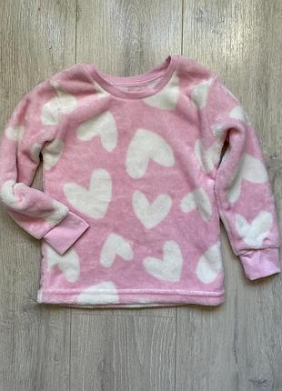 Тепла домашня, піжамна кофта на дівчинку, 5-6 років, matalan