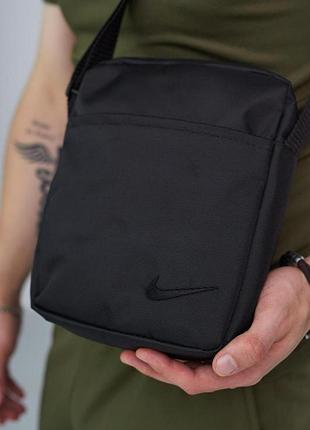 Борсетка nike 1000d черная, черное лого
