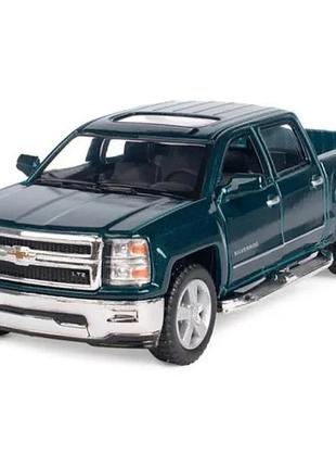 Коллекционная машинка "chevrolet silverado 2014" kt5381w(green) масштаб 1:42