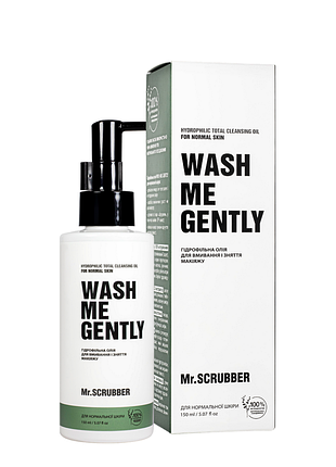 Гідрофільна олія mr. scrubber wash me gently для нормальної шкіри обличчя 150 мл