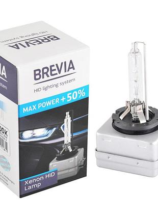 Ксеноновая лампа brevia d1s +50%, 6000k, 85v, 35w pk32d-2, 1шт