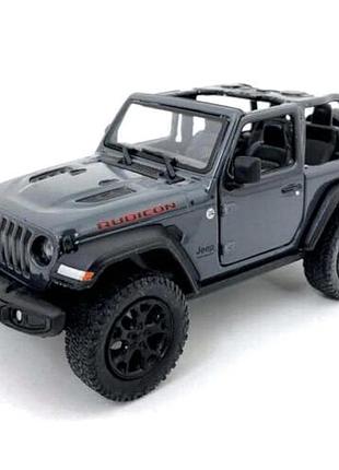 Колекційна машинка "jeep wrangler" kt5412wh(grey) масштаб 1:42