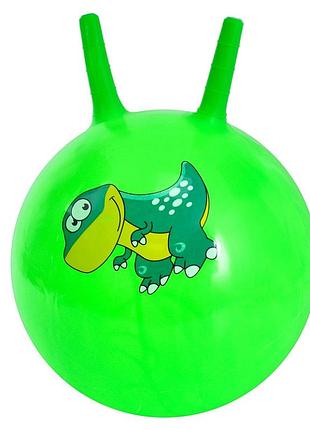 Детский мяч для фитнеса динозаврик ms 4372(green) с рожками, 45 см, 350 г