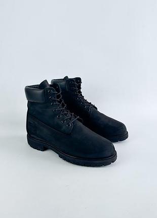 Чоловічі черевики mens timberland 6" black premium waterproof boots size 9 w dark fashion gorpcore