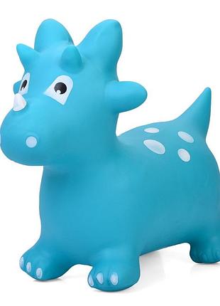 Детская игрушка-прыгун "динозавр" ms 4846(turquoise) резина, до 20 кг