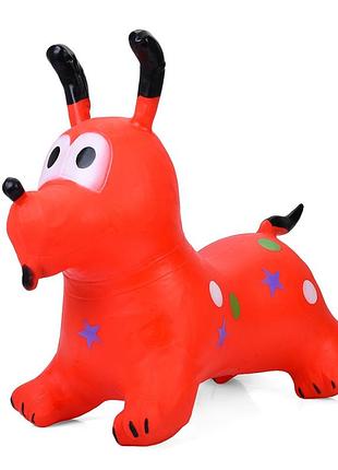 Дитяча іграшка-стрибун "собачка" ms 4161(red) гума, до 20 кг
