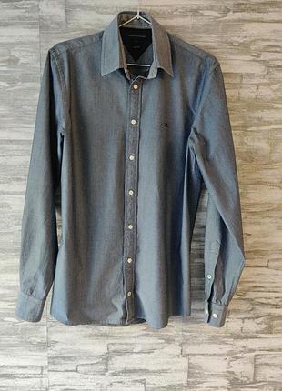 Рубашка tommy hilfiger, slim fit, размер s