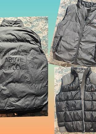 Стильна жилетка двостороння безрукавка moncler