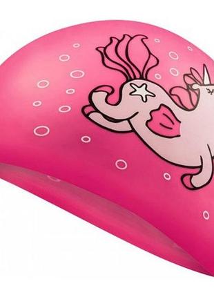 Шапка для плавания "kiddie unicorn" 6880 aqua speed 142-unicorn, розовый, osfm