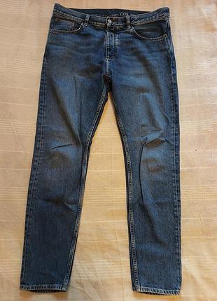 Брендовые мужские джинсы cos regular tapered leg w34 l32 (идеал, плотные)