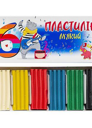 Набор для твочества пластилин кт 230601, 6 цветов , 108 грамм