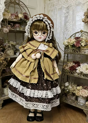 Игрушка коллекционная подвижная шарнирная кукла девочка арт.0002