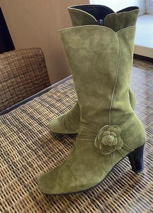 Шкіряні чоботи gabor made in portugal оригінал,