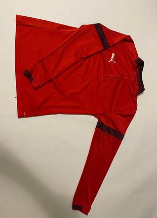 Продам оригинальную спортивную кофту на молнии ¼ puma drill top. яркий красный цвет с бордовыми акцентными вставками.