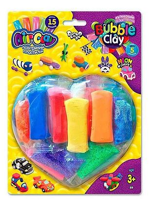Креативное творчество из пластилина "air clay+bubble clay" arbb-03-02 блистер 15 брикетов