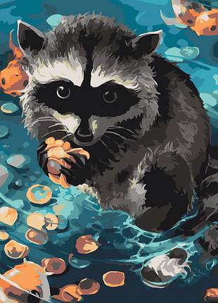 ✨ картина по номерам 🎨 животные, еноты 🎨 art craft "енот. ракун" 40*50 см 11615-ac 🎨 от stop stress