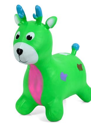 Дитяча іграшка-стрибун "оленятко" ms 3259(green) гума, до 20 кг
