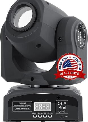 Світлодіодний dj-прожектор zkymzl 60 вт з рухомою головкою, dmx512 gobo, 8 кольорами, 8 обертовими шаблонами