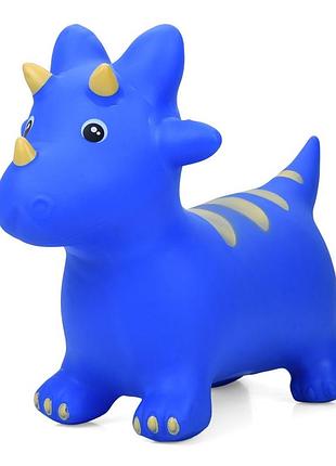Дитяча іграшка-стрибун "динозавр" ms 4846(blue) гума, до 20 кг