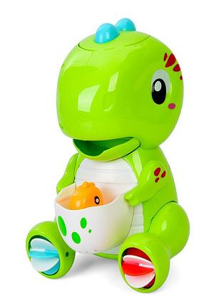 Детская игрушка для купания "динозаврик" 9928-9929(green) 21 см, водопад, присоски