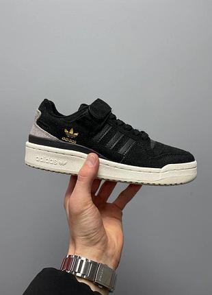 Кроссовки женские adidas forum low «black»