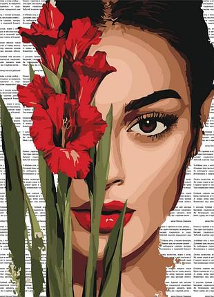 Картина по номерам "красочная поэзия: красные гладиолусы" ©art_selena_ua kho8594, 40х50 см