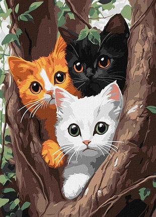 Картина за номерами "котики на дереві" ©art_selena_ua kho6736, 30х40 см