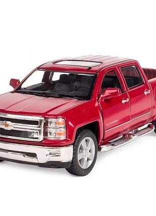 Коллекционная машинка "chevrolet silverado 2014" kt5381w(red) масштаб 1:42