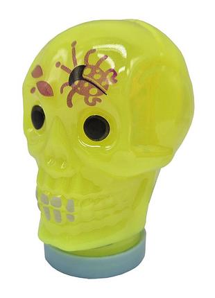 Дитячий антистрес-слайм череп skull 80174, 100 мл жовтий