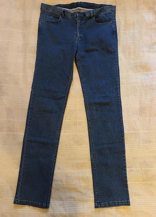 Чоловічі тонкі джинси стрейч slim fit (ідеал, сині)
