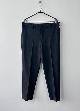 Чоловічі брюки uniqlo mens size l charcoal grey plaid stretch ezy ankle length trousers pants