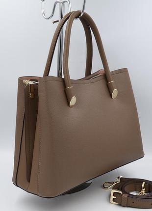 Сумка женская кожаная leather 3205 brown