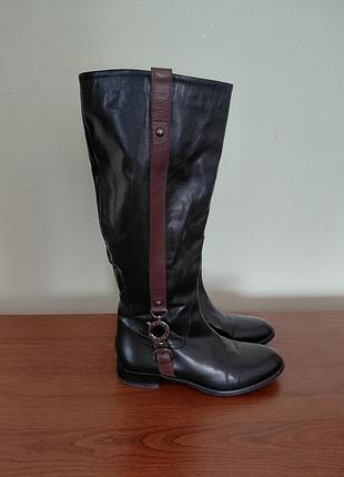Шкіряні чоботи труби  moda di fausto italy