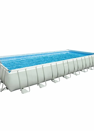 Бассейн каркасный "ultra frame rectangular" intex 26374,975х488х132 см, 54368 л., фильтр-насос, лестница, подстилка, тент