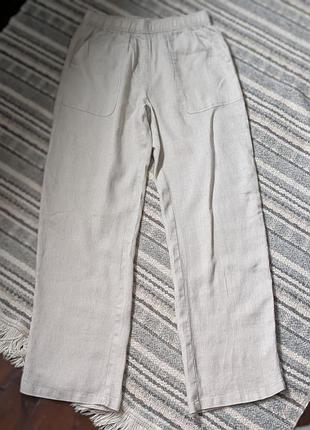 Zara штаны женские лён