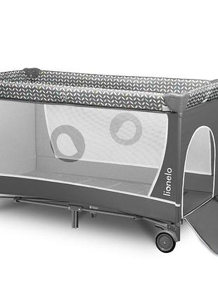 Кроватка-манеж lionelo flower grey scandi 2
