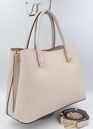 Сумка женская кожаная leather 3205 gray