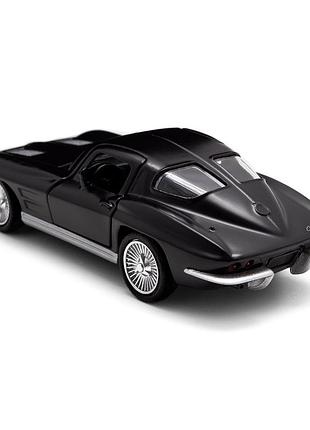 Ku автомодель chevrolet corvette universal fit split window 1963 матовый черный коллекционная машинка uni2l_k 10