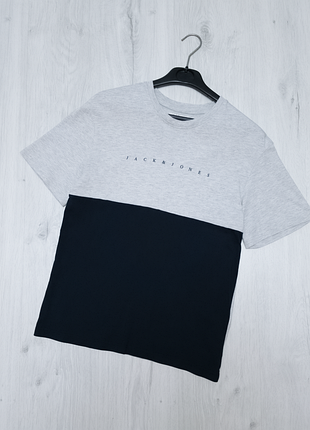 Мужская базовая хлопковая футболка jack & jones