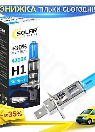 Ku галогеновая лампа solar universal fit h1 12v 55w p14,5s для авто главный свет противотуманные фары uni2l_k