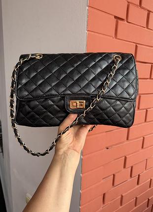 Сумка -багетaccessory metar metar-женская, стильная,молодежная,в черном цвете,стьобана,через плечо