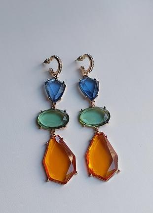 Длинные серьги бижутерия 2