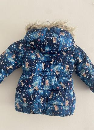 Теплая куртка h#m холодное сердце 2-3 р (98 см). 4