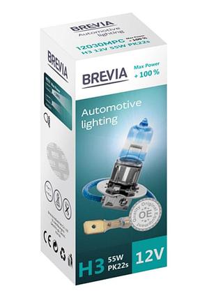 Ku галогеновая лампа brevia universal fit h3 12v 55w pk22s для авто головное освещение фара замена гал uni2l_k