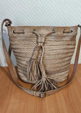 Osprey кожаная плетеная женская сумка